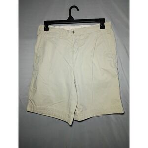 Polo Ralph Lauren Shorts Mens 32 Beige Relaxed Fit Cotton Flat Front Chino Pony
